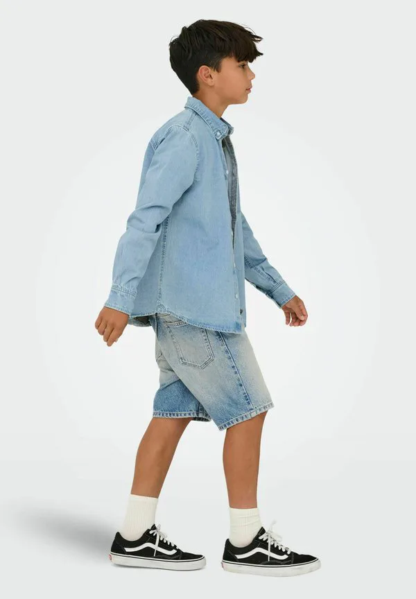 Джинсовые шорты gerade geschnitten со средней посадкой Only & Sons Junior, Medium Blue Denim — фото 3