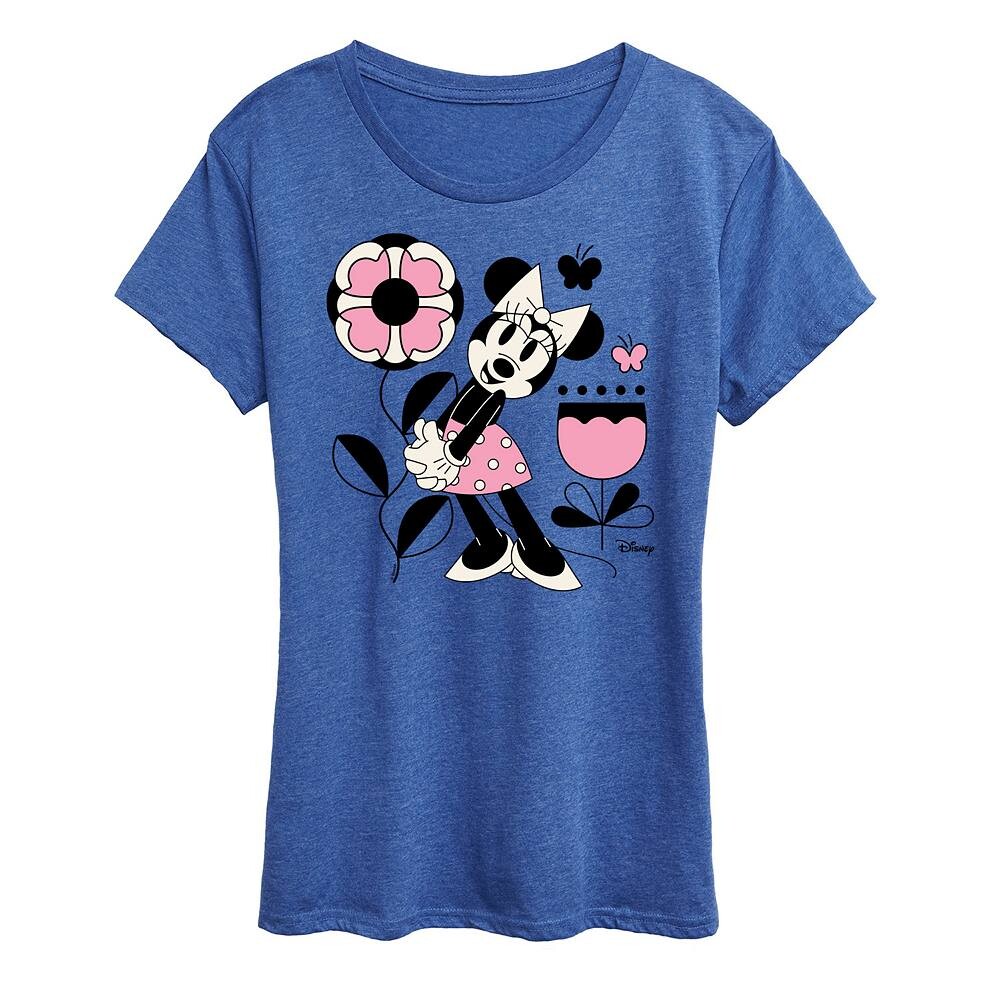 

Футболка с изображением бабочки и цветка Минни Маус Disney's, цвет Heather Royal Blue