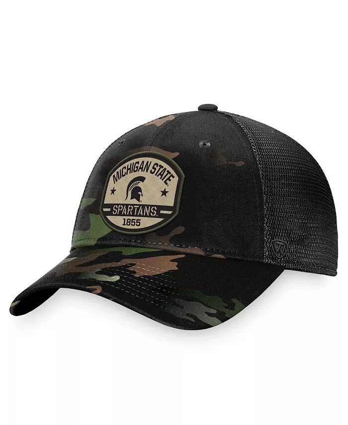 

Мужская черная регулируемая кепка Michigan State Spartans OHT Delegate Trucker Top of the World