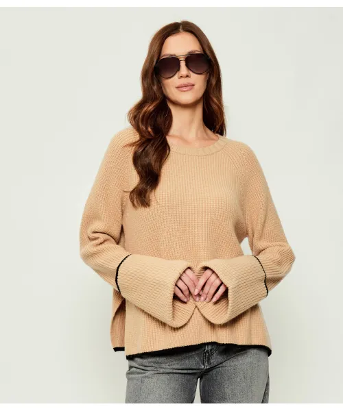 

Свитер из шерсти Прочиды Loose fit Pinko, бежевый