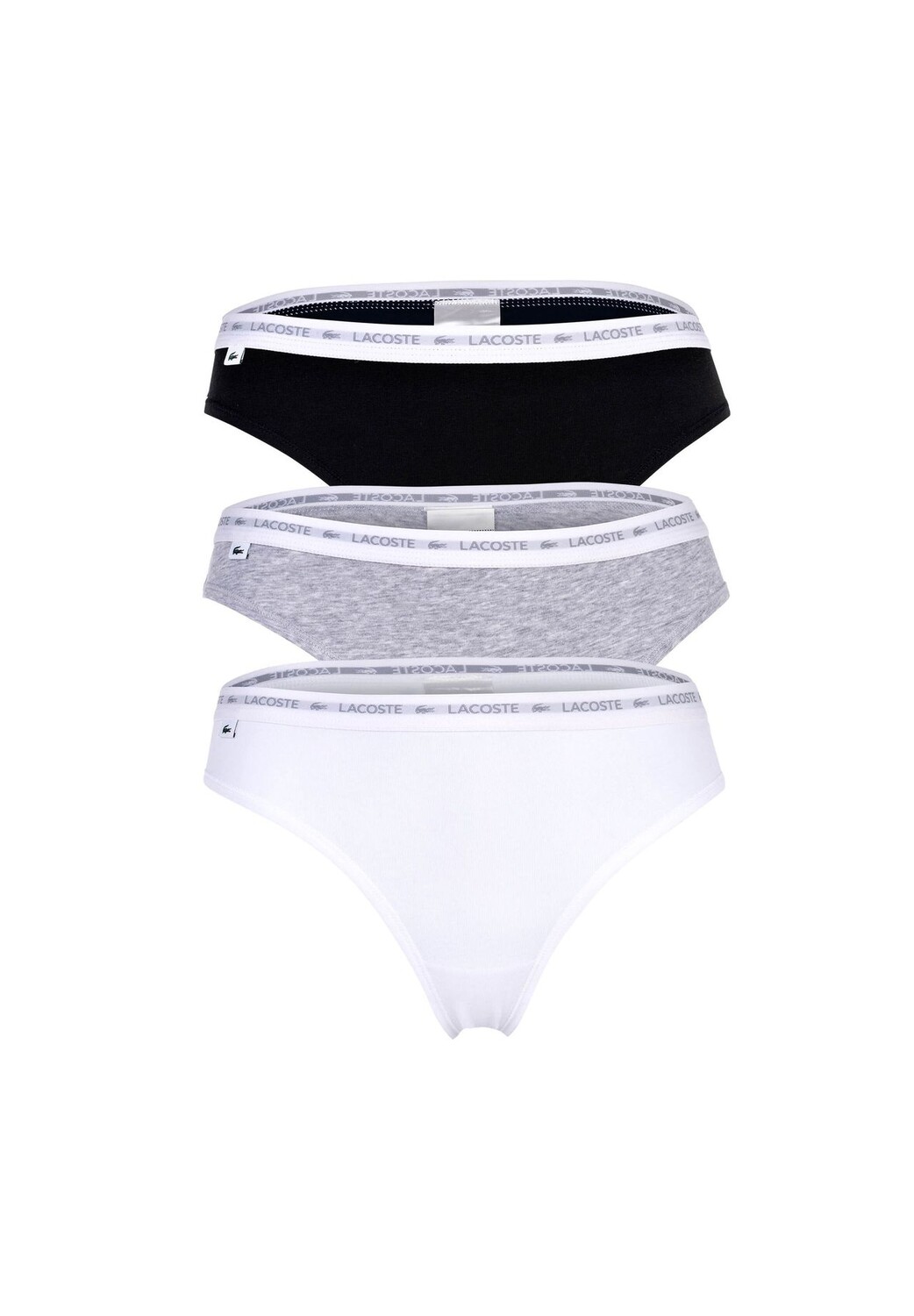 

Базовые наборы из 3 стрингов LACOSTE, цвет Schwarz Silver Chine