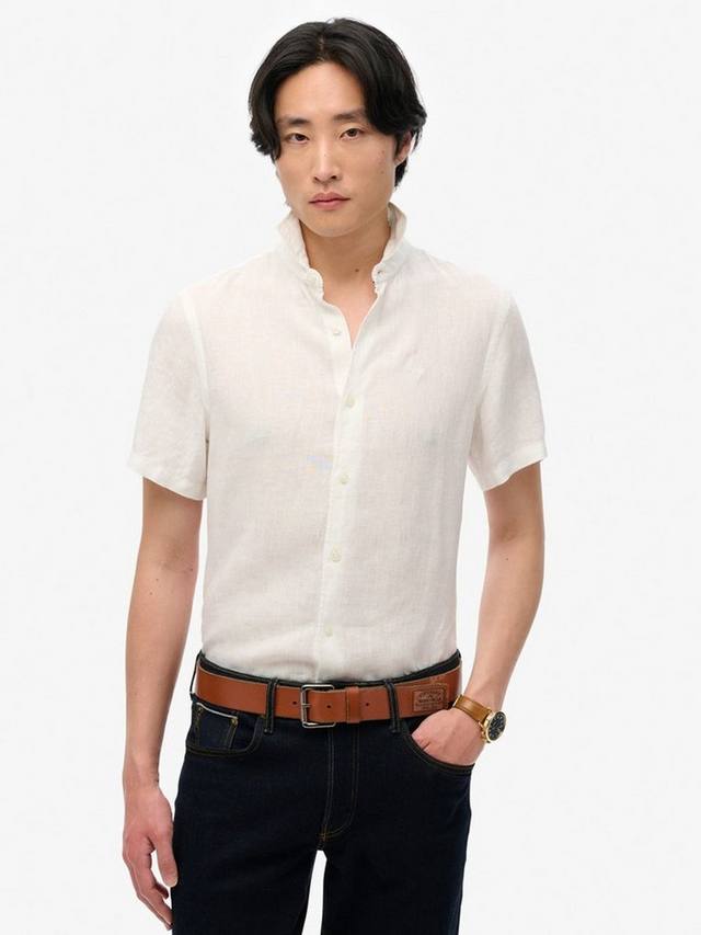 

Вышитая льняная рубашка для отпуска Superdry, Optic