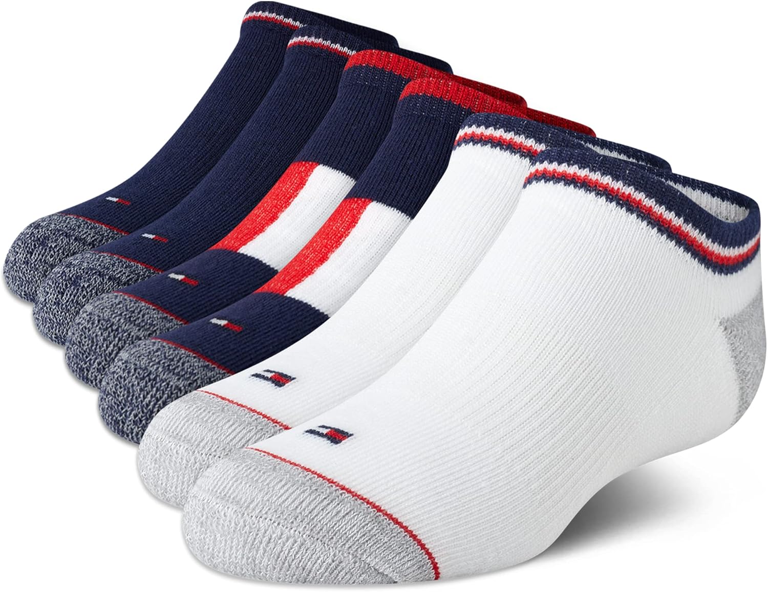 

Детские спортивные носки Tommy Hilfiger - 6 пар дышащих носков с низким вырезом для мальчиков и девочек (размеры: SL), Assorted