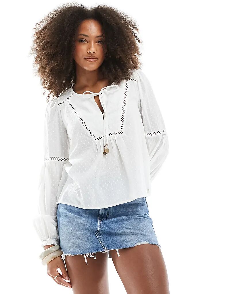 

Пляжная блузка Superdry Ibiza с длинным рукавом, бежевого цвета