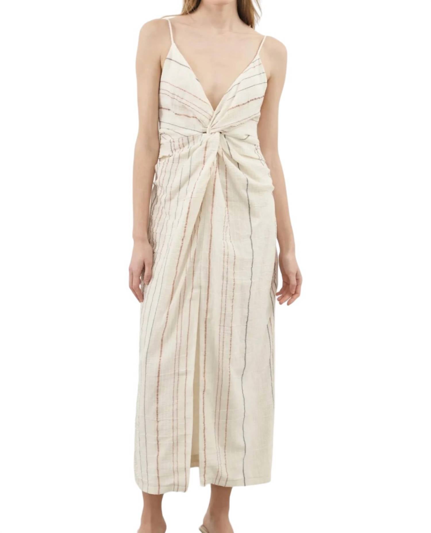 

Полосатое платье Celia в натуральном цвете Handloom, цвет natural