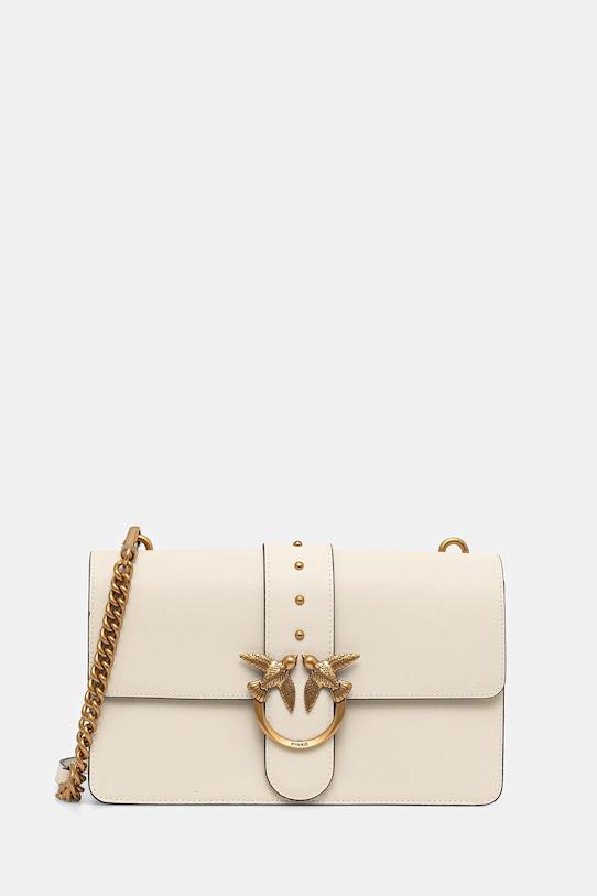 

Кожаная сумка Pinko, бежевый