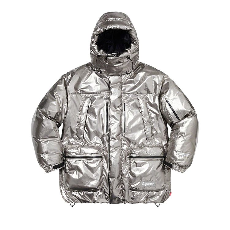 

Парка Supreme GORE-TEX 700-Fill Down Parka Silver, серебряный