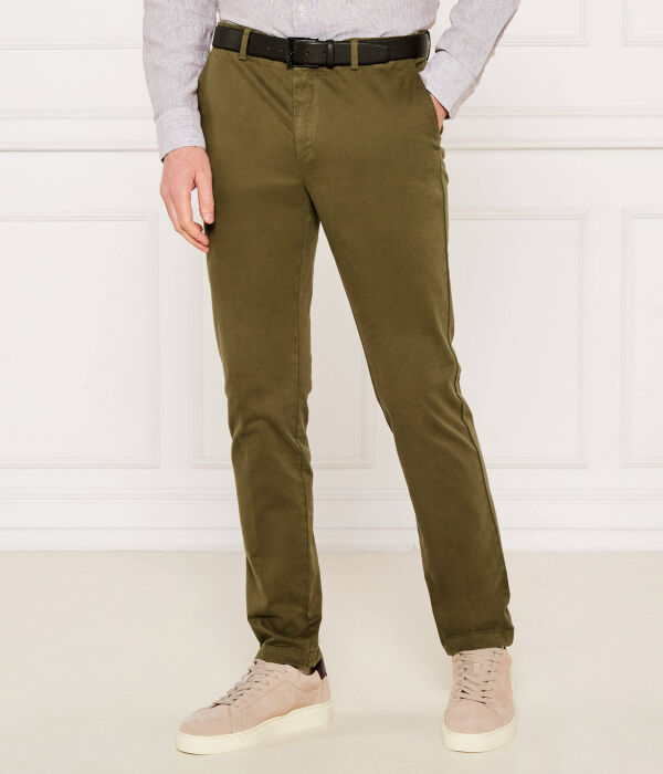 Брюки чинос kaito1 Slim fit Boss, хаки — фото 3