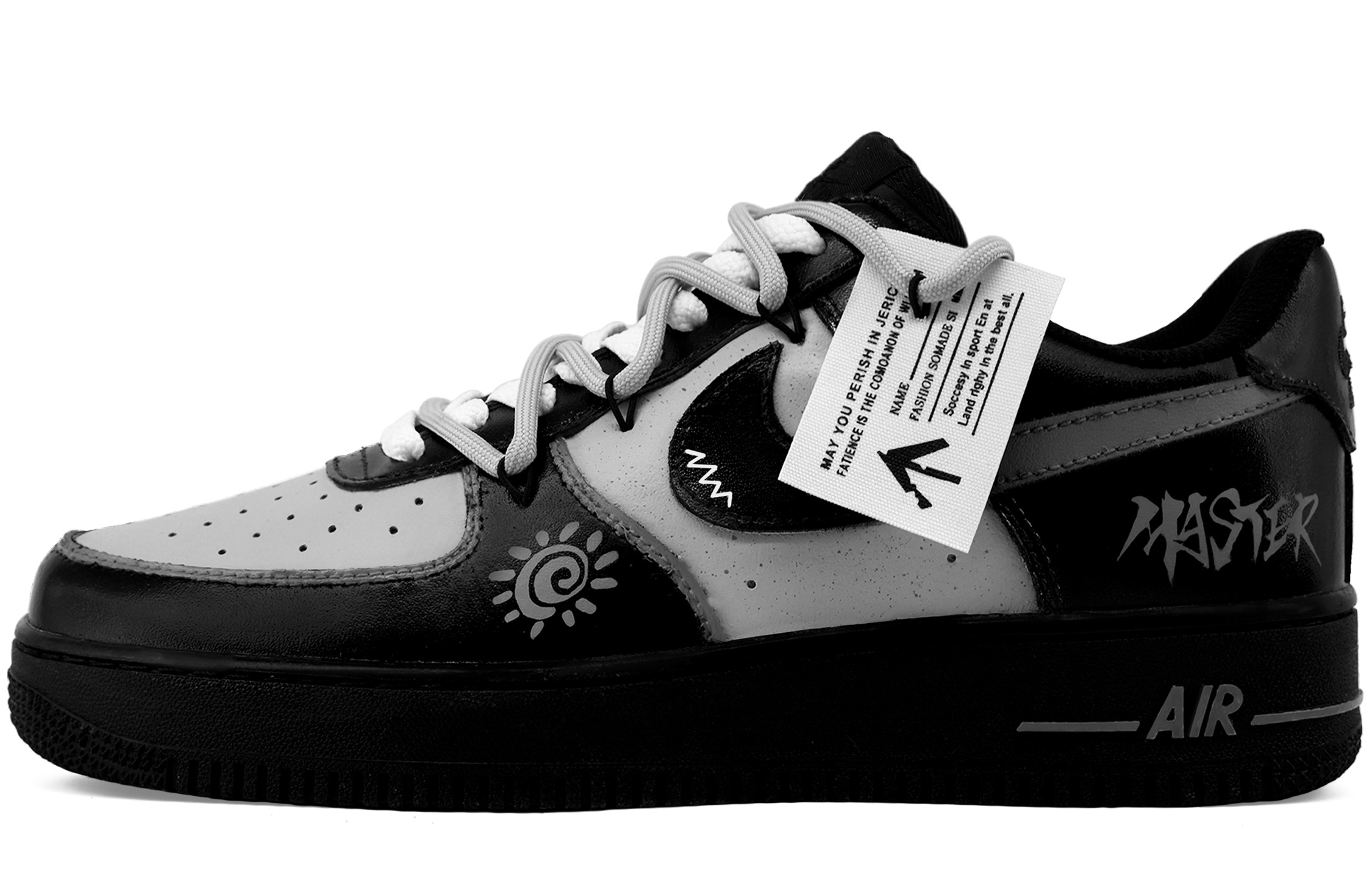 

Nike Кроссовки Air Force 1 для скейтбординга, увеличивающие рост, износостойкие, низкие, мужские, черно-серые