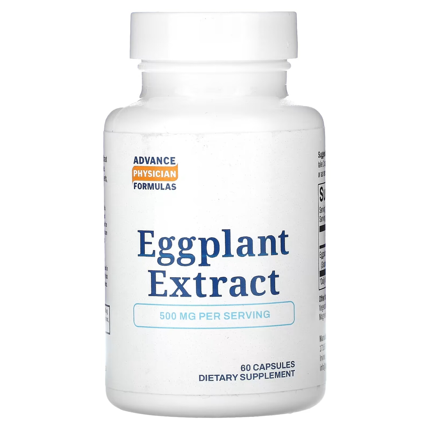 

Экстракт баклажана Advance Physician Formulas Inc. 500 мг, 60 капсул