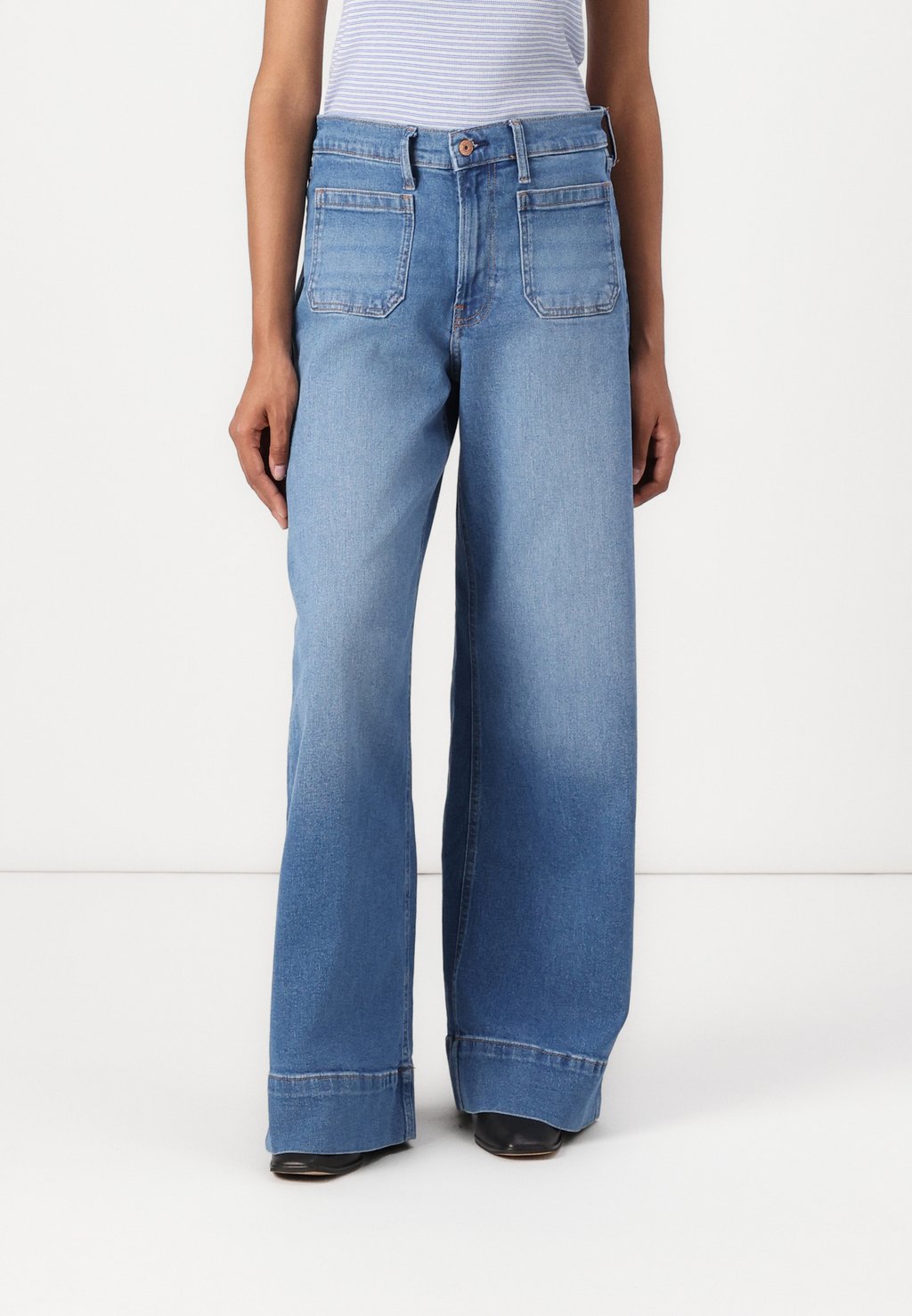 

Расклешенные джинсы STRIDE LENNON PATCH GAP, цвет Blue Denim