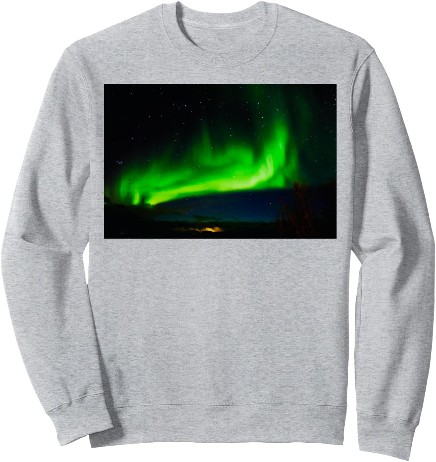 

Безумное северное сияние. Красивая толстовка с изображением северного сияния Northern Lights Sky, серый