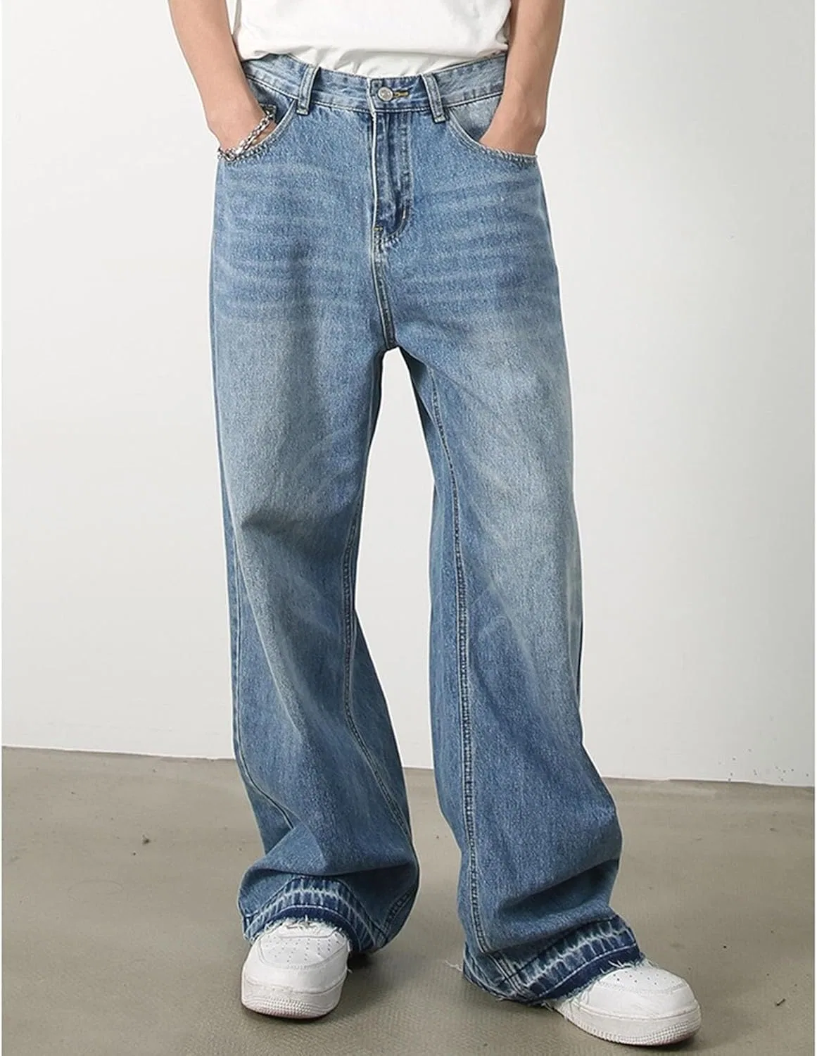 Джинсы свободные Skateboard Hip Hop, Blue — фото 4