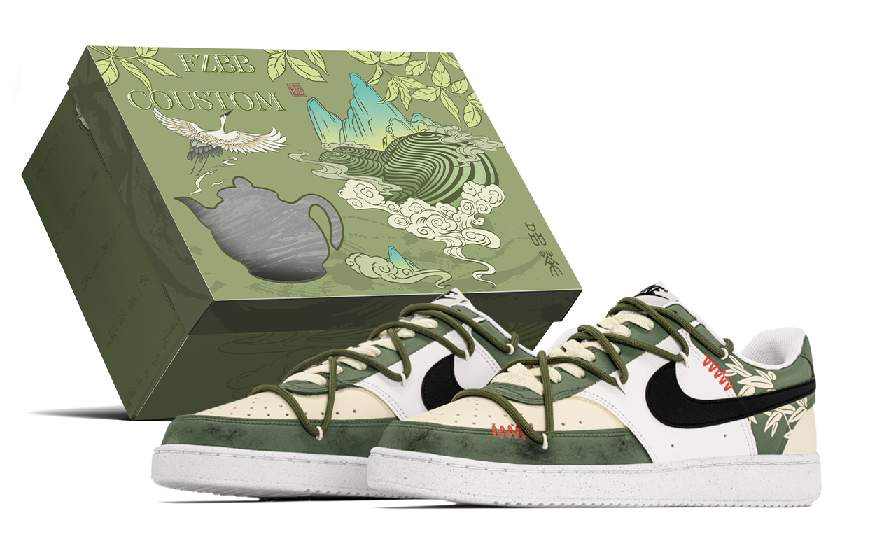 

Nike Кроссовки Court Vision 1 Cushing Height Increase, низкие, для скейтбординга, мужские, бежевые, зеленые, белые