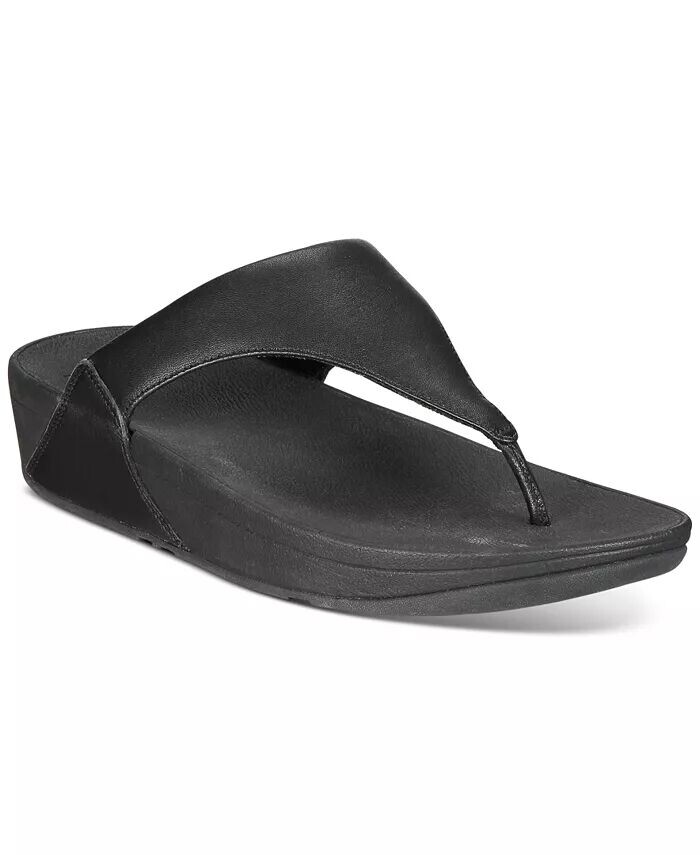 

Женские кожаные сандалии Lulu с ремешками на носке FitFlop, черный