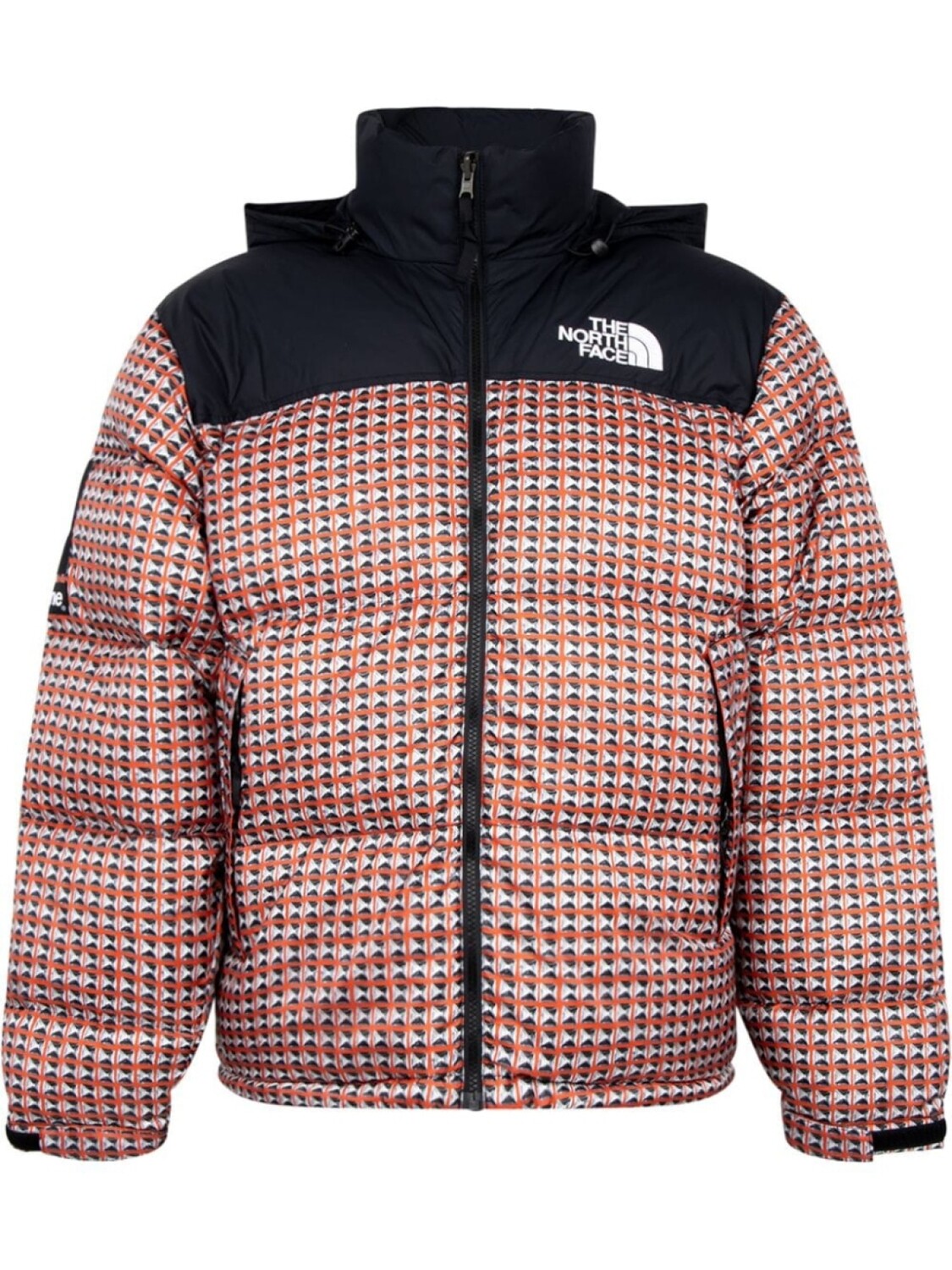 

Supreme куртка с заклепками из коллаборации с The North Face, красный