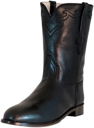 

Мужские вестерн-бутсы TuffRider El Paso с круглым носком - Премиальная черная кожа - В комплекте бесплатные разноцветные полосатые носки