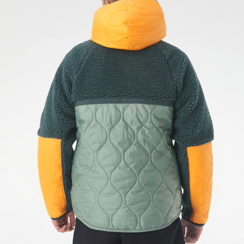 Nike Спортивная худи из овчины с аппликацией в цвете light green/yellow — фото 3