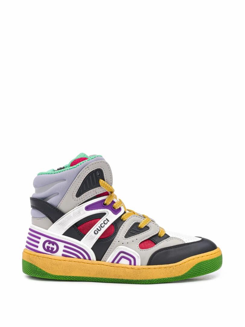 

Высокие кроссовки Gucci Basket Gucci, мультиколор