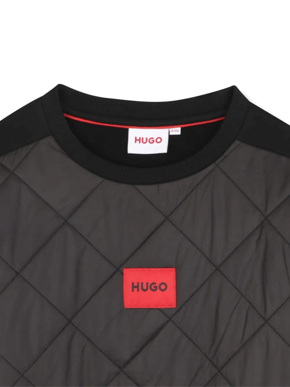 Толстовка со стегаными вставками HUGO KIDS, черный — фото 3