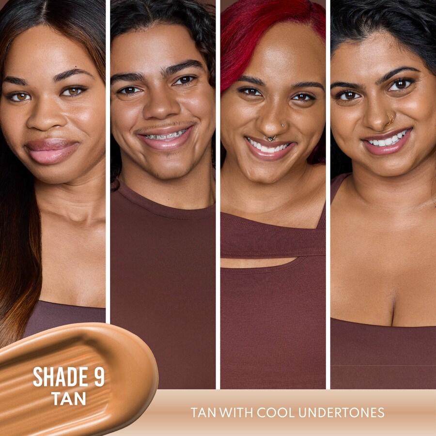 Бустер Danessa Myricks Beauty — Успокаивающая для кожи Yummy Skin Soothing Serum Skin Tint Foundation с пептидами и, 45 мл — фото 3