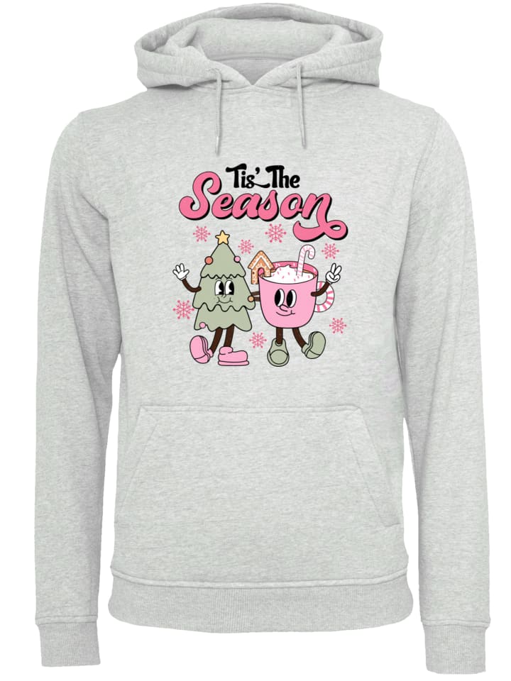 

Пуловер F4NT4STIC Hoodie Tis The Season Christmas Tree Cocoa, пятнистый серый