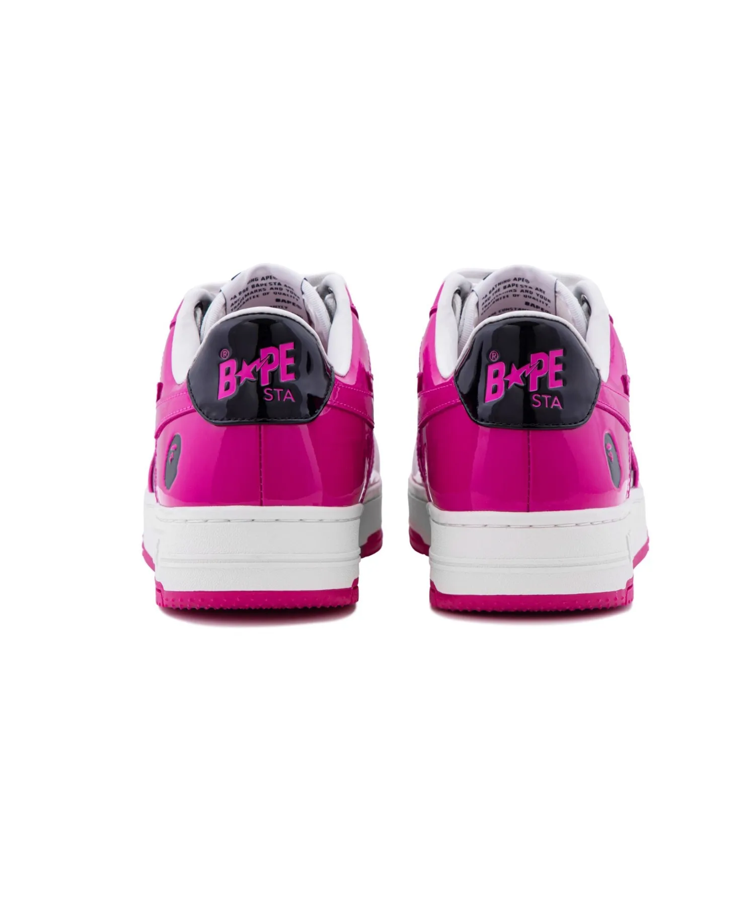 Мужские кроссовки из натуральной кожи BAPE STA #5-3 A BATHING APE розовые — фото 3