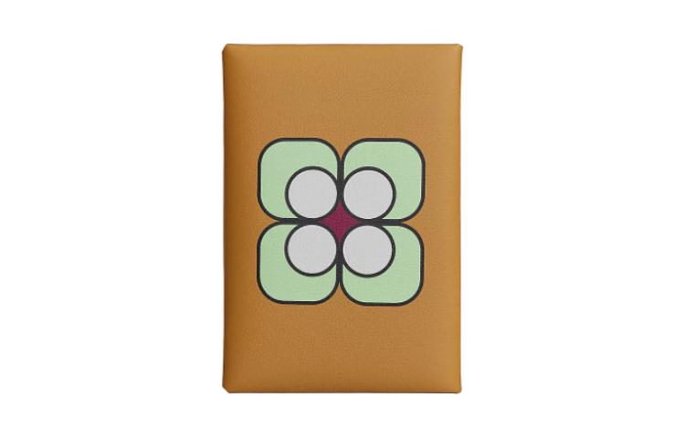 

HERMES Картхолдер Calvi Duo из телячьей кожи Swift женский цвет печенье белый