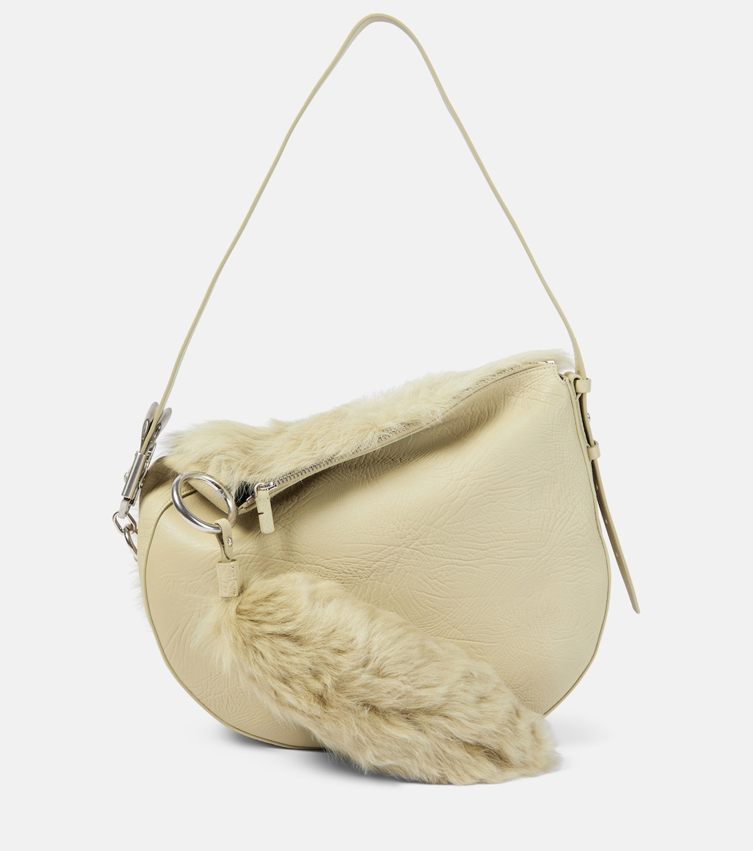 

Сумка через плечо Knight Medium из кожи с отделкой из овчины Burberry, Hunter