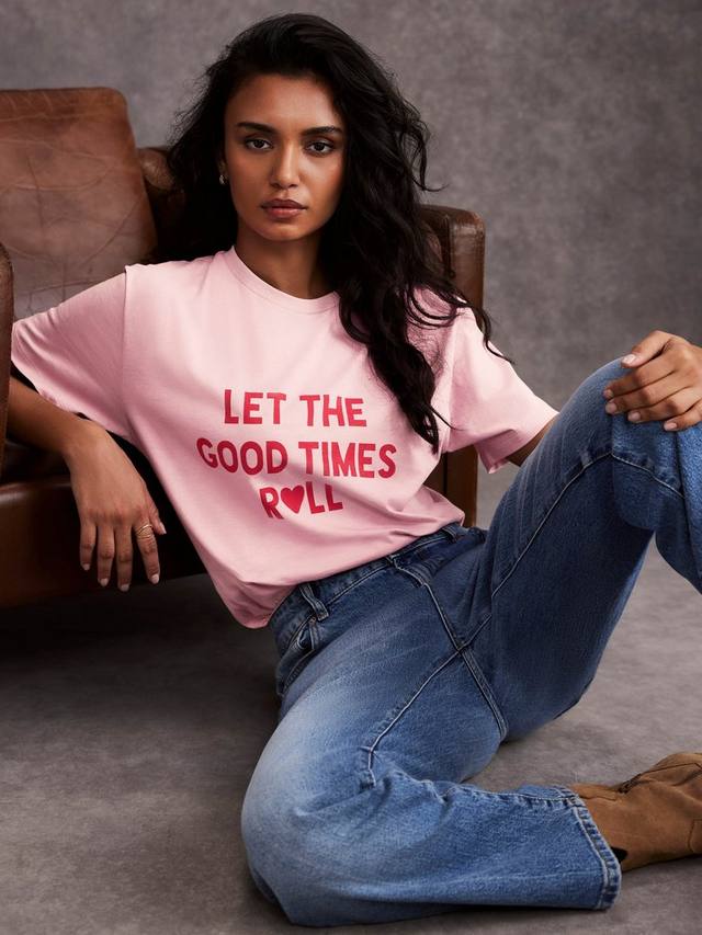 

Футболка с графическим рисунком good times Mint Velvet, розовый