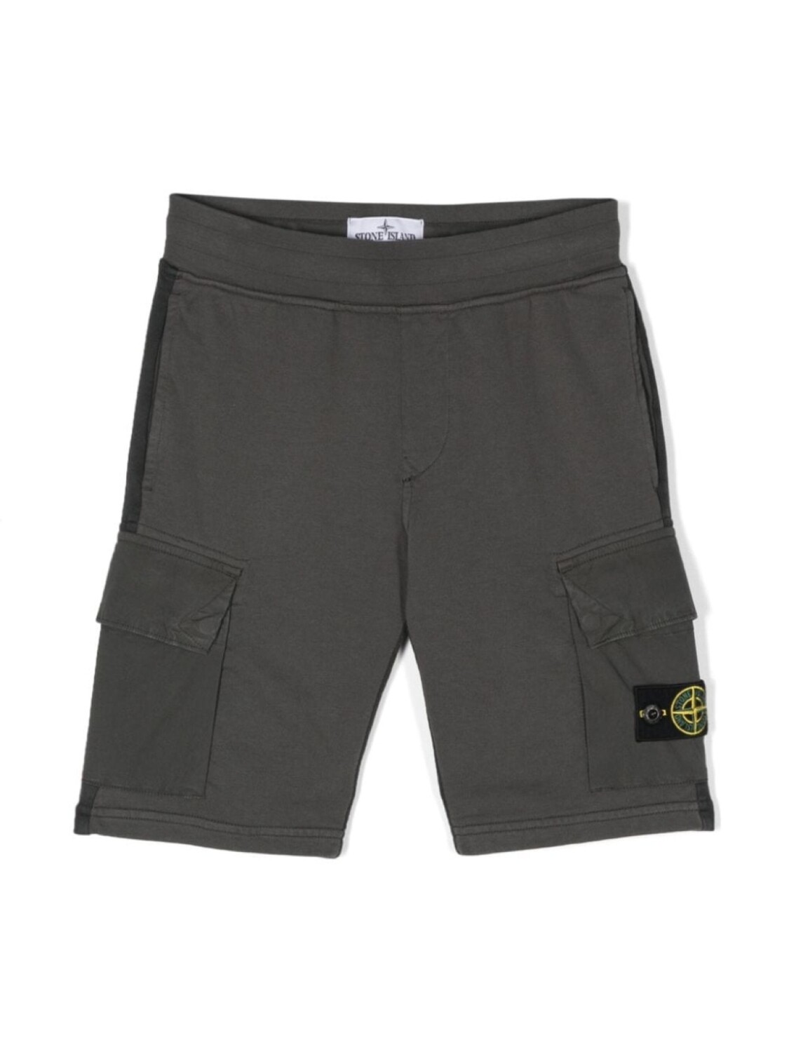 

Stone Island Junior шорты карго с нашивкой Compass, серый