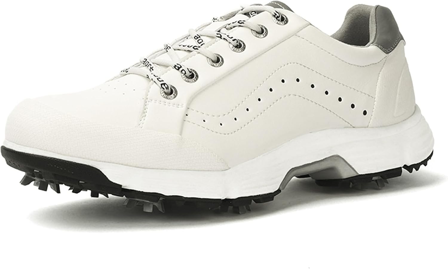 

Мужские гольф-кроссовки с шипами на шнуровке, профессиональные гольф-сникеры, противоскользящие, удобные спортивные кроссовки для мужчин Omcam, белый