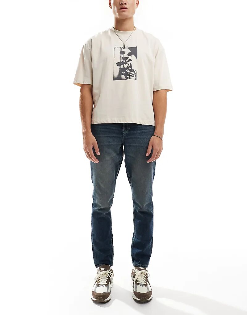 

Узкие джинсы темного цвета с оттенком ASOS DESIGN