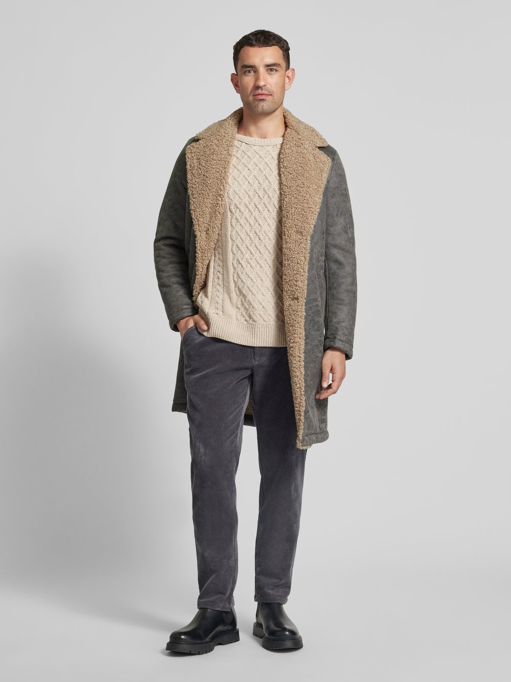 

Вязаный свитер с круглым вырезом Scotch & Soda, бежевый