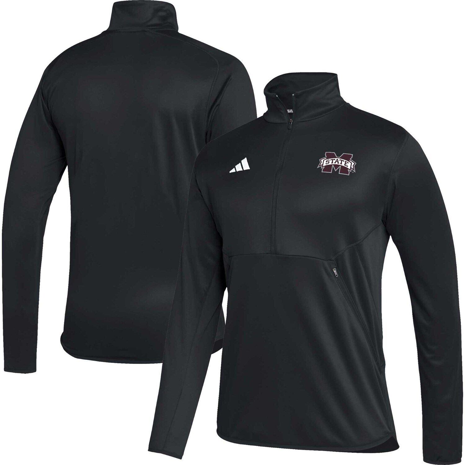 

Мужская черная футболка с молнией до половины длины Mississippi State Bulldogs 2023 Sideline AEROREADY adidas, Черный, Мужская черная футболка с молнией до половины длины Mississippi State Bulldogs 2023 Sideline AEROREADY adidas