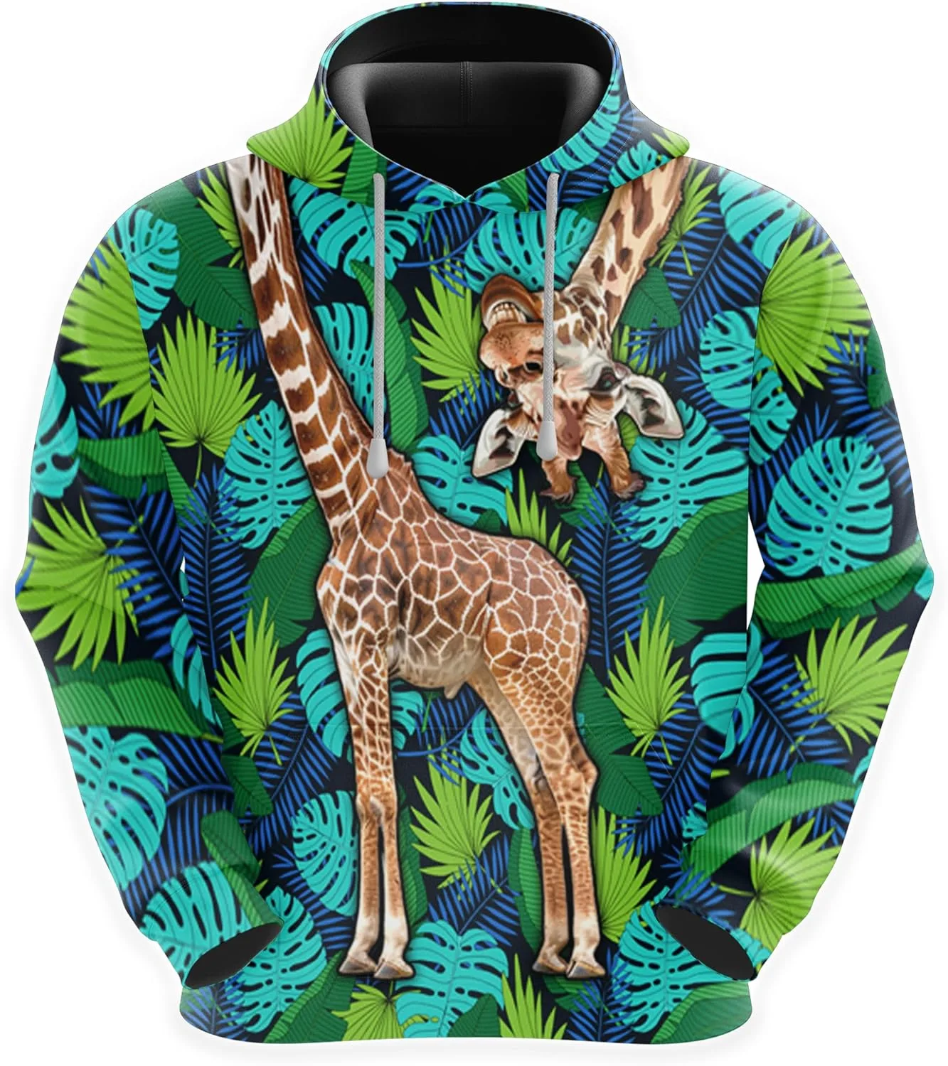Толстовка с капюшоном Giraffe для мужчин - худи для любителей жирафов, мужская и женская толстовка, комплект с карманами, длинный рукав, 12 Generic, Giraffe_19