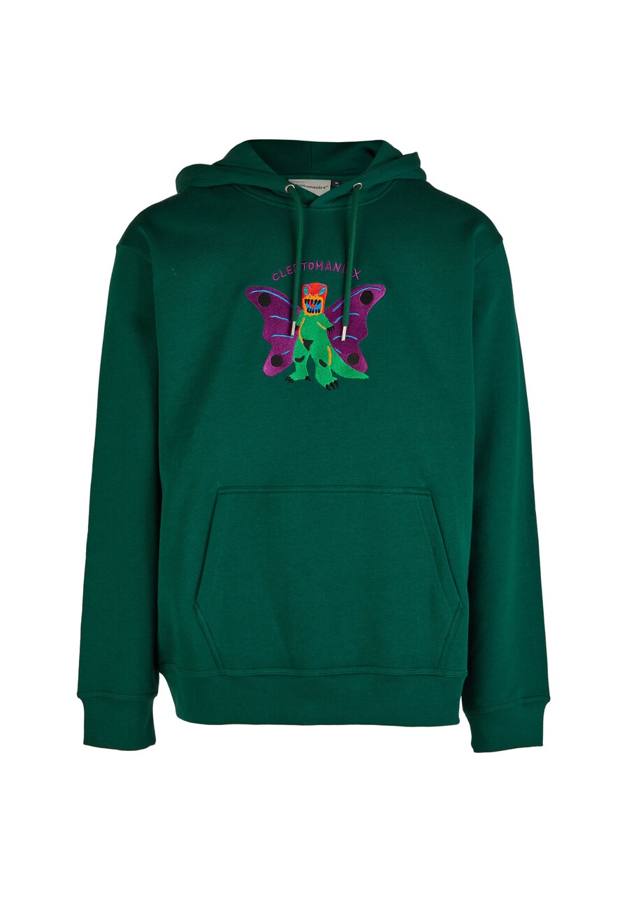 

Толстовка Cleptomanicx Boxy Hooded, темно-зеленый