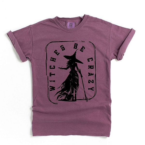 

Witches be crazy футболка прямоугольного кроя garment dyed Simply Sage Market, Berry