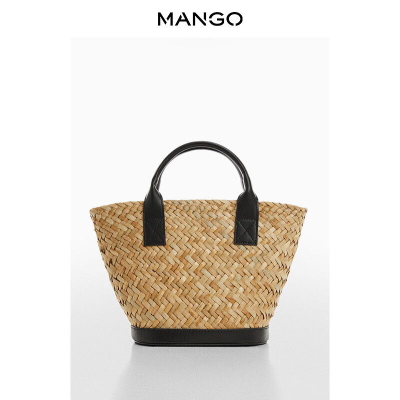 

Соломенная сумка Mango в курортном стиле, коричневый