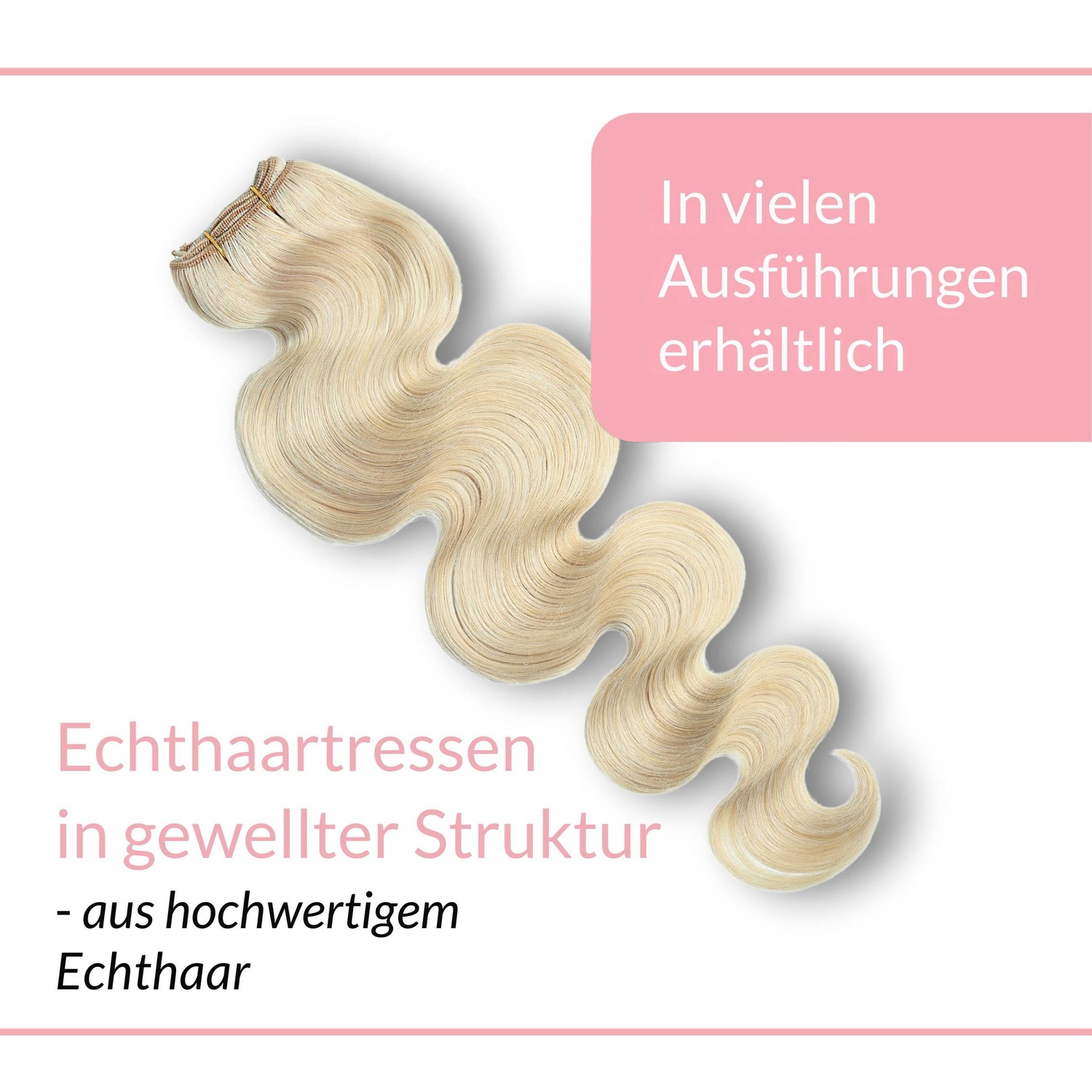Накладные волосы tresse extensions echthaar #10/1 hell-lichtblond asch 100g Hair2Heart, 60cm, количество 1 шт. — фото 3