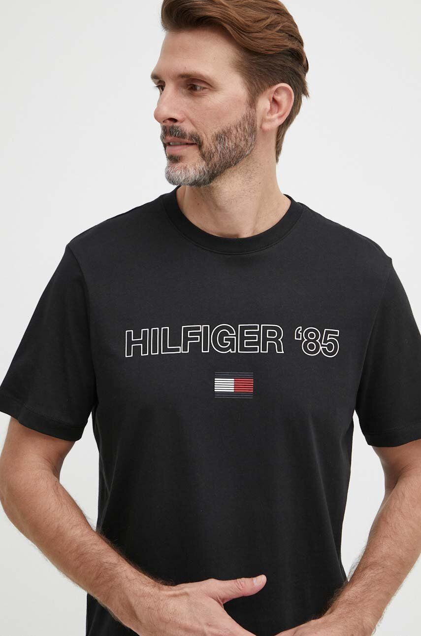 

Хлопковая футболка Tommy Hilfiger, черный