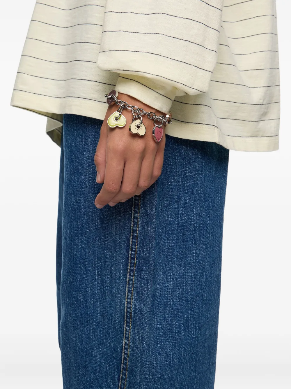 

Браслет-цепочка с подвеской в виде сердца Bimba y Lola, серебряный