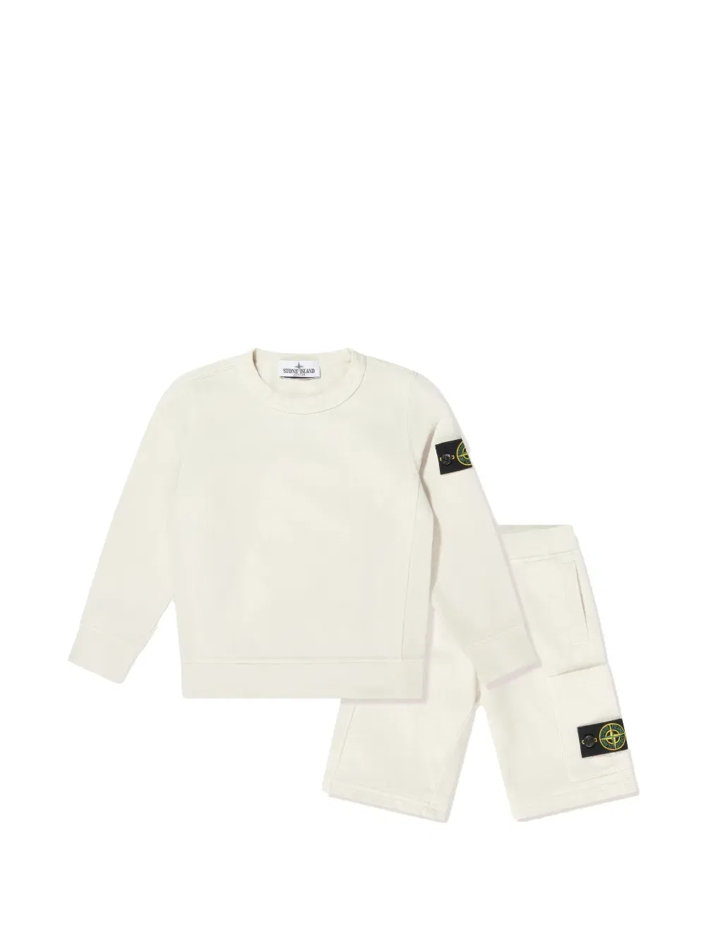 Комплект шорт с нашивкой логотипа Stone Island Junior, нейтральный