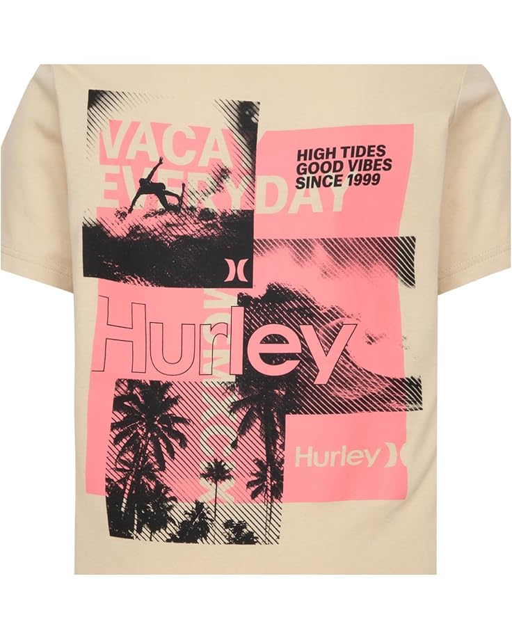 Футболка Hurley Kids Blocks Graphic T-Shirt, цвет Rattan — фото 3