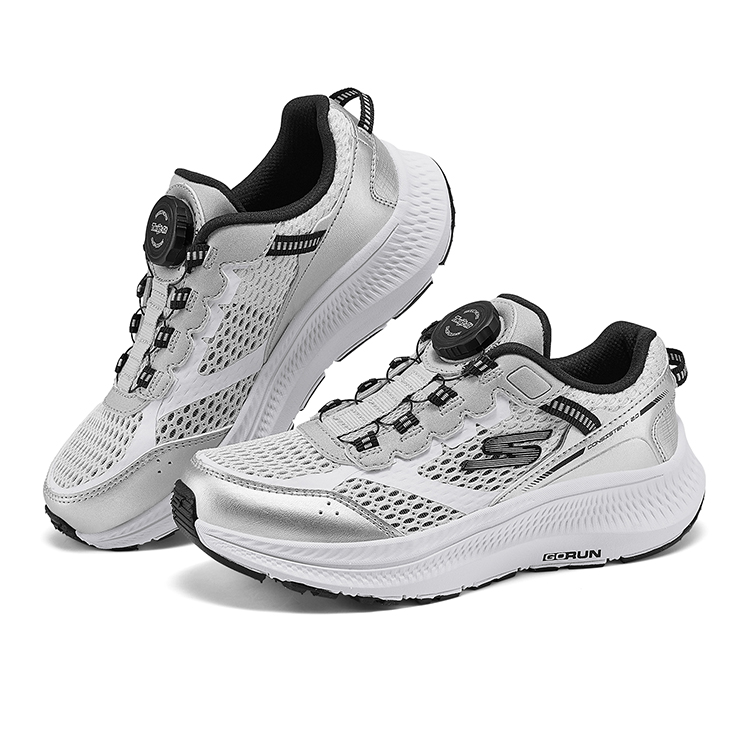Кроссовки для бега для детей, МАЛЬЧИКИ Skechers Kids, серебряный/белый — фото 3