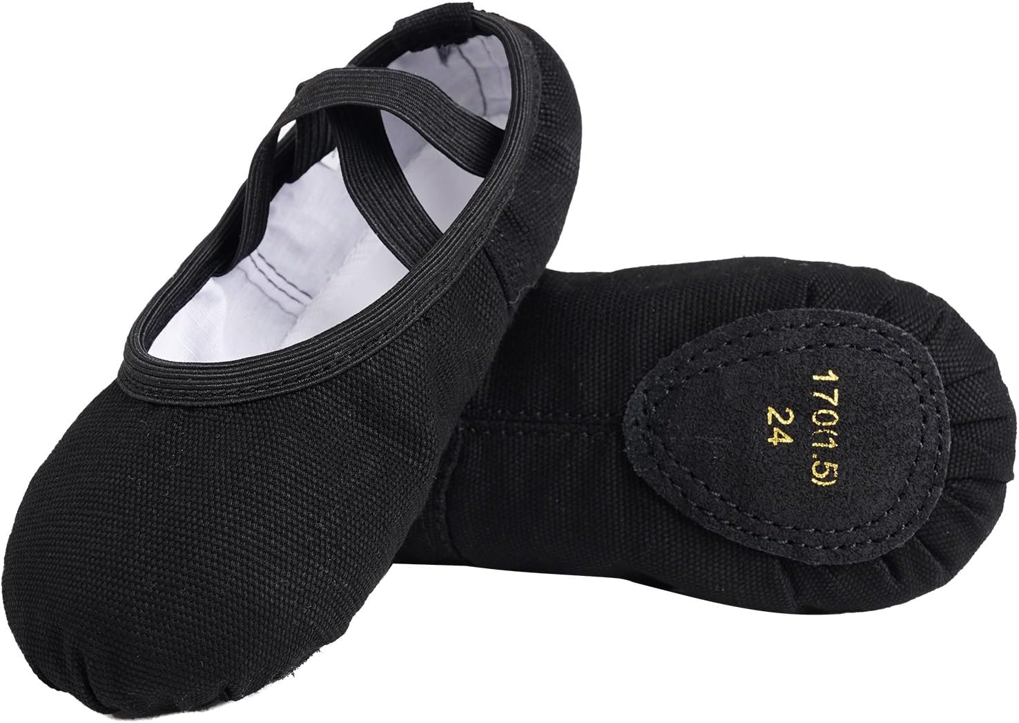 

Балетки из канвы для девочек, балетки для малышей/детей/подростков/взрослых Lovdaswi, черный