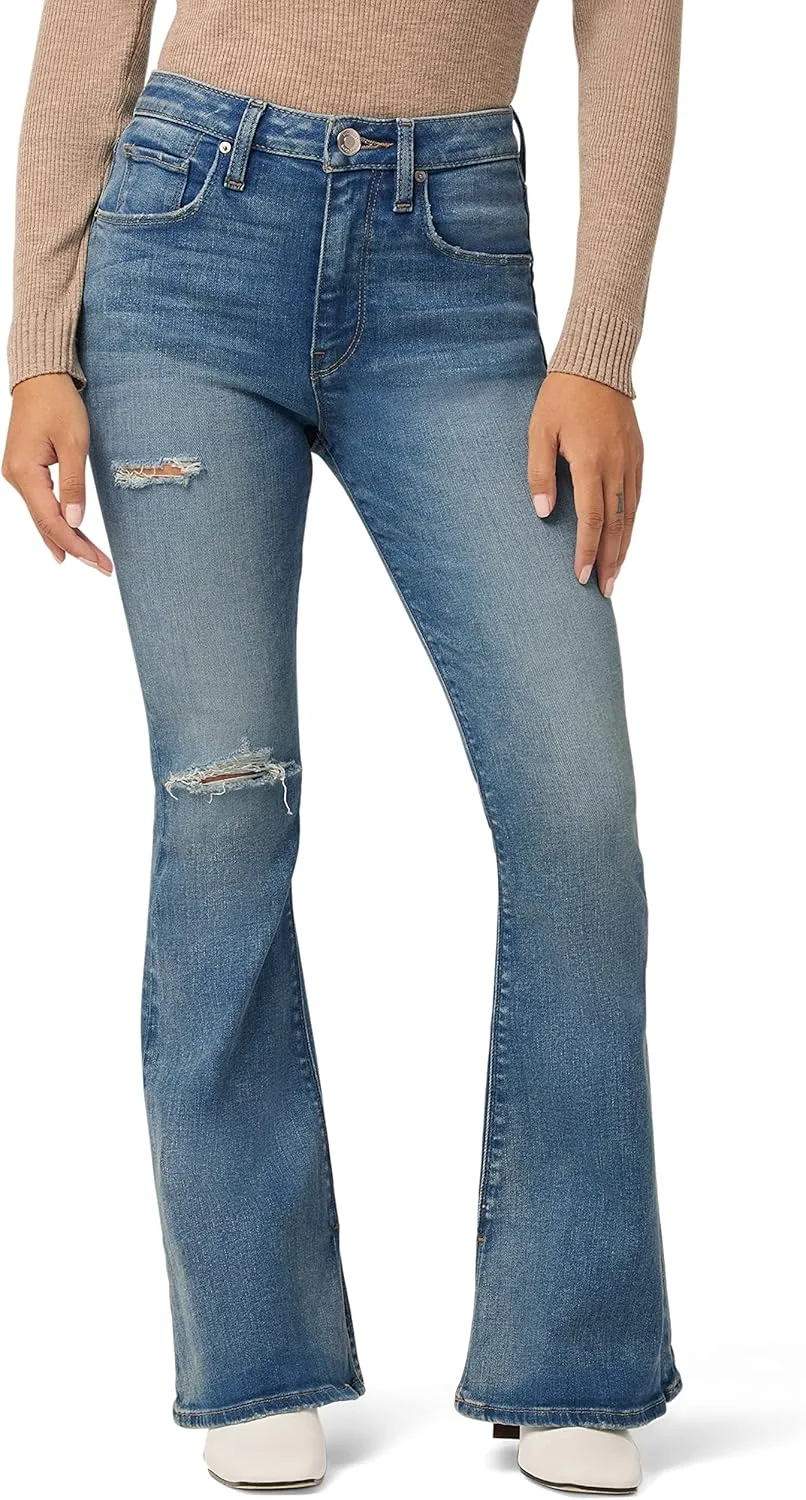 

Hudson Womens Holly High-Rise Petite Flare Jean