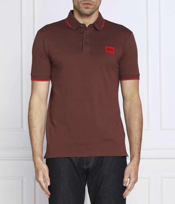 

Платье-Рубашка поло Slim fit Hugo, коричневый