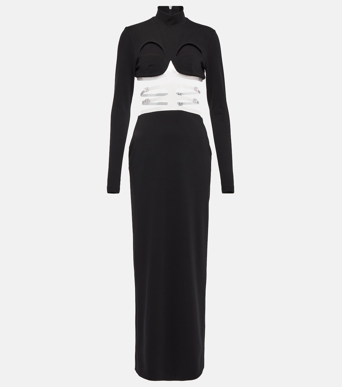 

Платье макси с вырезом Christopher Kane, черный