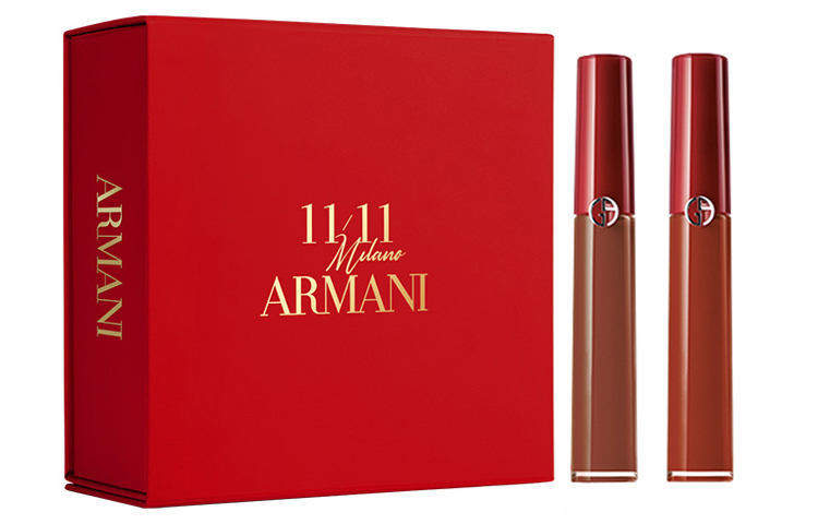 GIORGIO ARMANI Набор макияжа Redtube Lip Love подарочная коробка Velour Matte 2 шт упаковка — фото 3